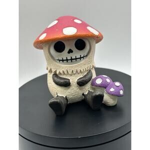 EUC Furrybones Figurine “Kinoko” Skeleton in Mushroom Costume Collectible - Goth